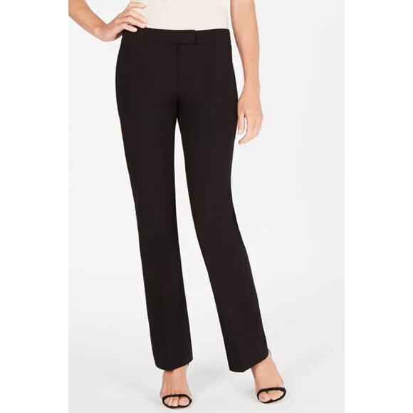 Anne Klein AK Bi Stretch Modern Dress Pants Womens Size 8 Black NWT NEW - Picture 1 of 8